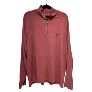 Timberland Pullover Quarter‎ Zip Outdoor SweaterRed Men's Size XXL